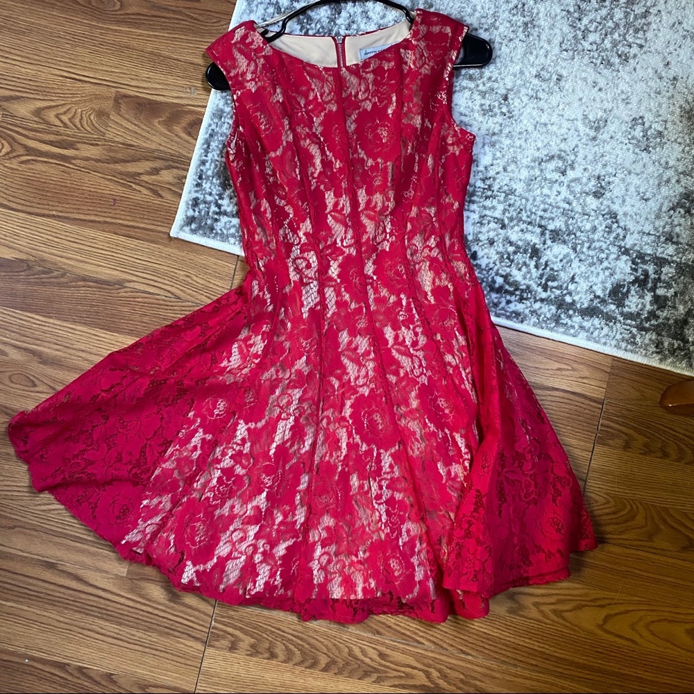 SALE 🌹Red Lace Holiday Dress